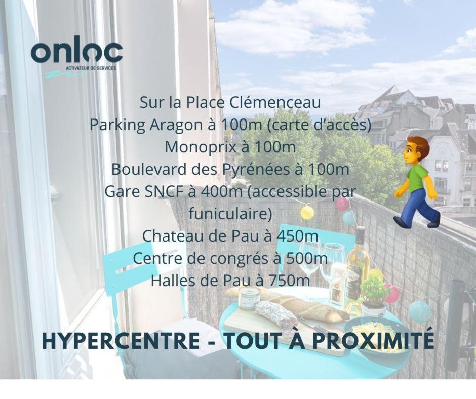 דירות פאו Au Palais Des Pyrenees! Hyper Centre -Clim-Balcon-Parking Gratuit מראה חיצוני תמונה